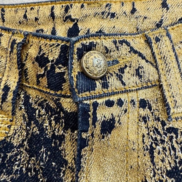 R13 Boy Straight Jeans Size 25 – Stretch Gold Indigo, Mid-Rise Cropped Straight - Picture 10 of 13